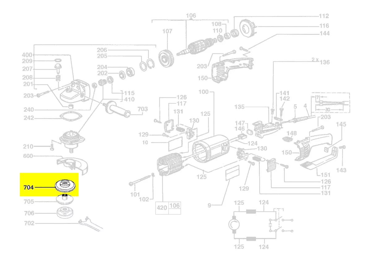 flasque serrage intérieur réf. 4932449324 AEG
